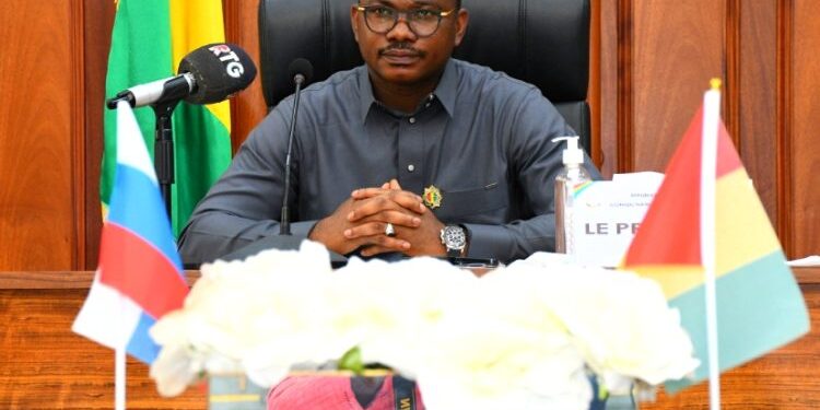 Guinée : Après un séjour bien rempli, la délégation de la Fondation Al Mansour fait ses adieux au Président du CNT