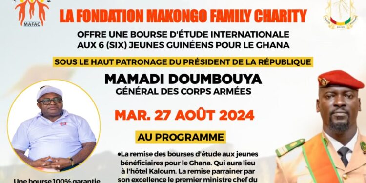 Guinée : MAFAC offre les bourses d’études à six jeunes pour le Ghana au nom du Général Mamadi Doumbouya