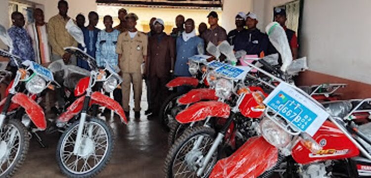 Guinée/Santé : Remise de 23 motos YAMAHA AG aux districts sanitaires de la région administrative de Boké.