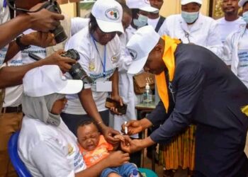 Boké : Le 1er tour de la campagne de vaccination contre la poliomyélite pour l’année 2025 lancé