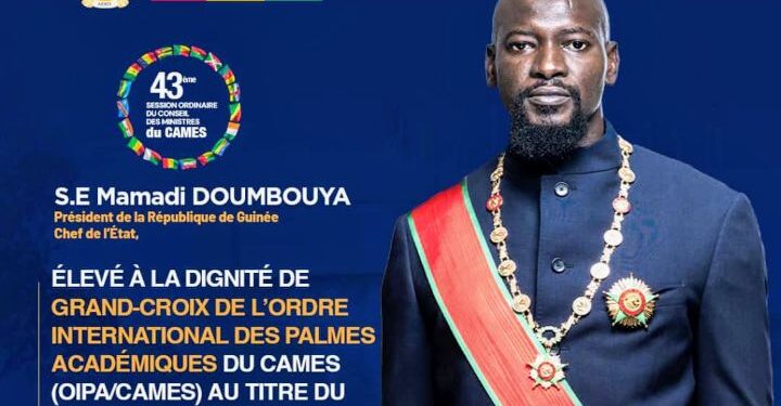 Le Président Mamadi Doumbouya et Dre Diaka Sidibé honorés par le CAMES : La réaction de la CRDG et du CDIRCD
